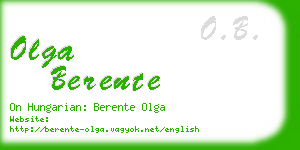 olga berente business card